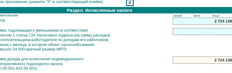 Форма 910.00: доход 2 724 138 — февраль и май вместе